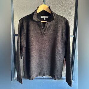 Vintage Carolyn Taylor V-Neck Collared Sweater